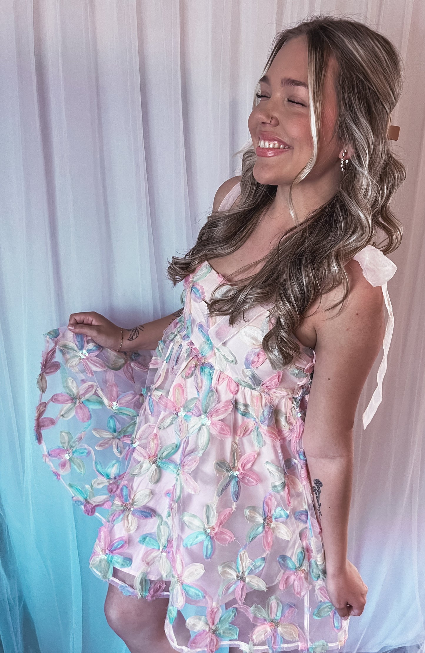 Spring Floral Mini Dress