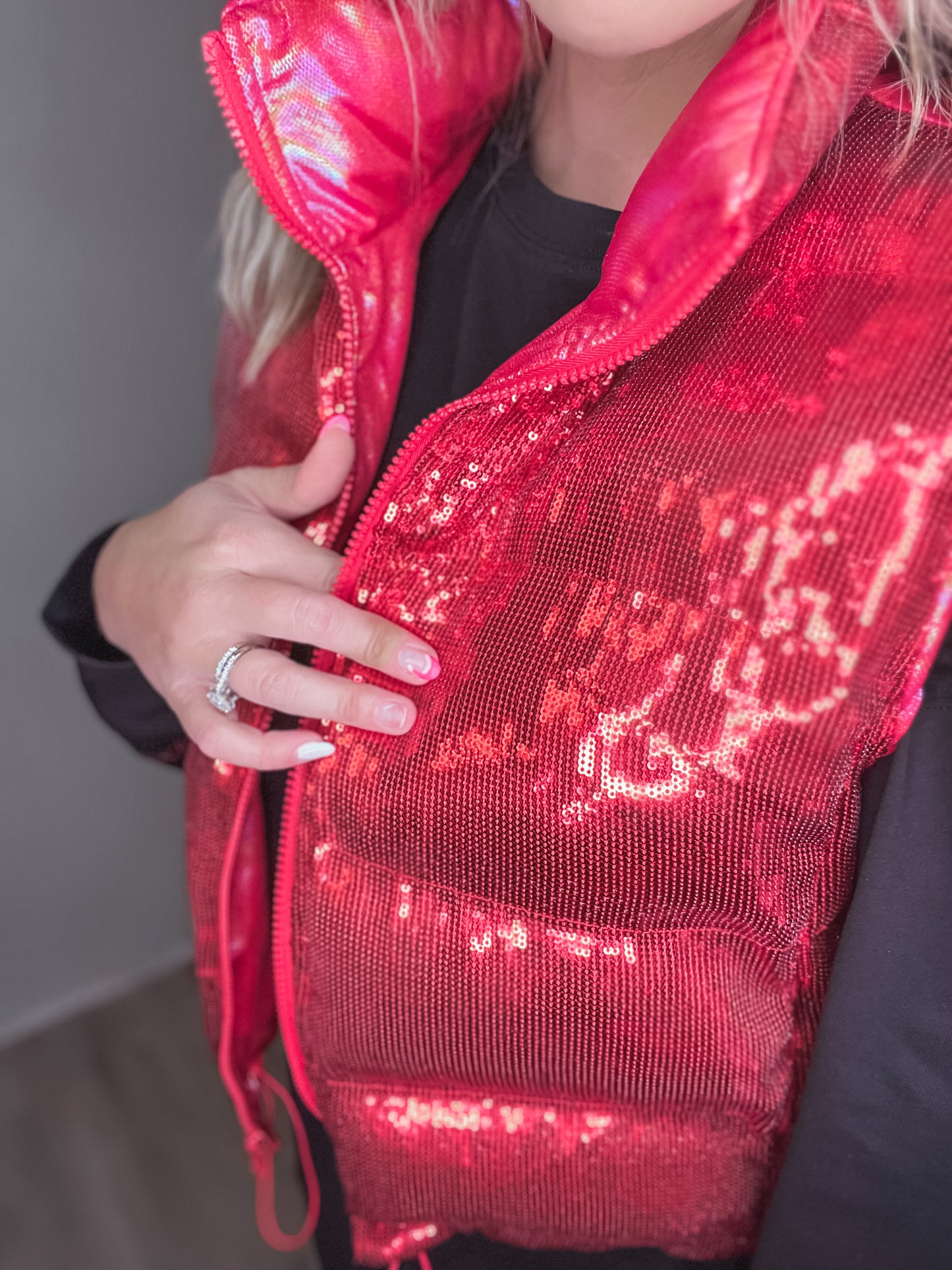 All The Glam Game Day Puffer Vest