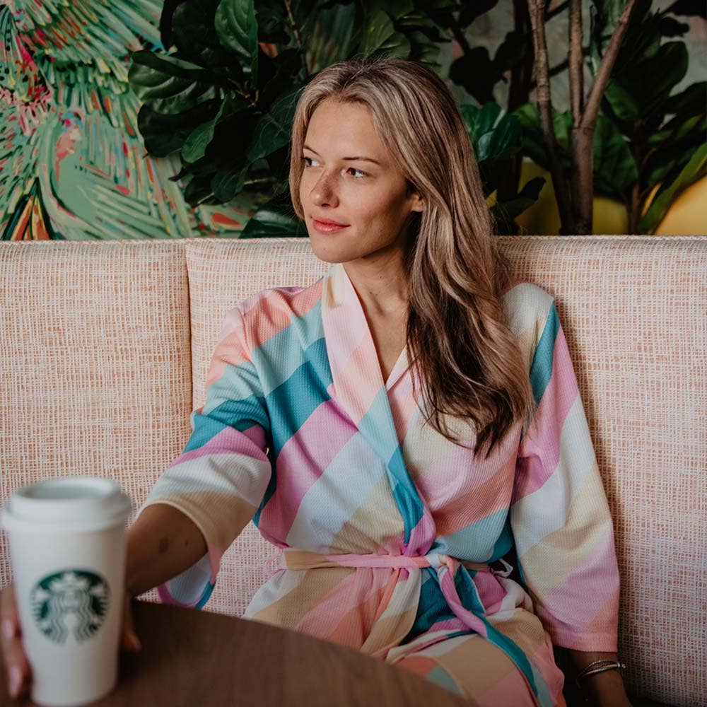 Pastel Striped Women's Robes: Pastel Stripes / M
