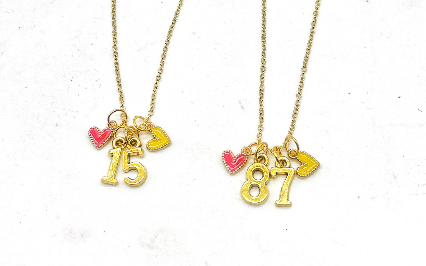 Gold 87 Kelce Kansas City Charm Necklace Chiefs KC