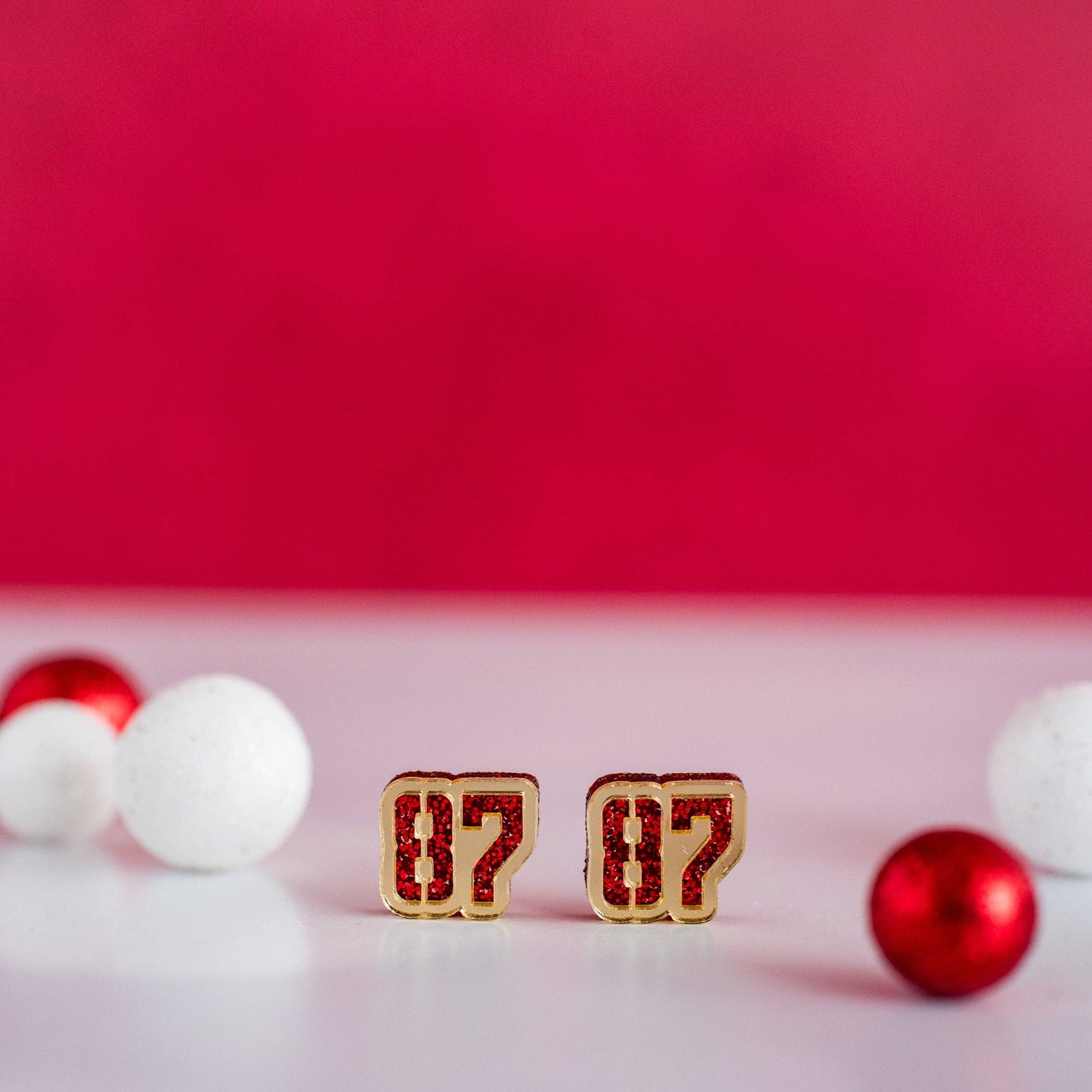 Red Glitter & Gold Mirror 87 Studs Kansas City Football