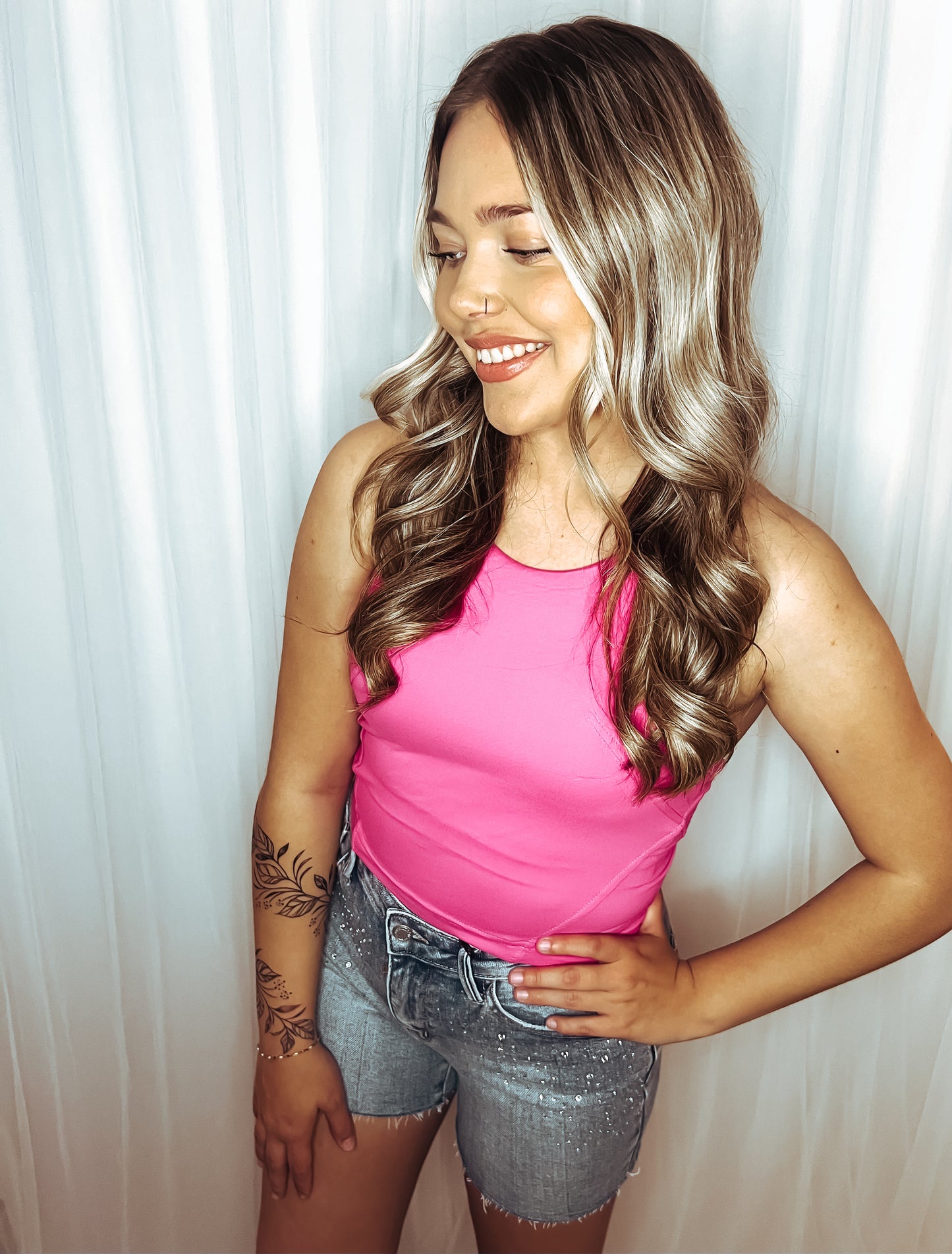 Yoga Crop Sonic Pink