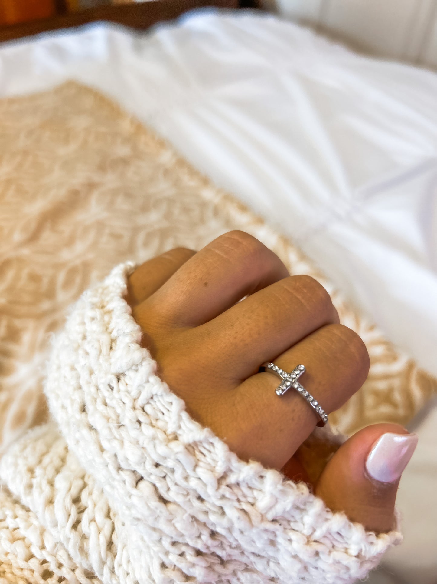 Silver Cross Ring