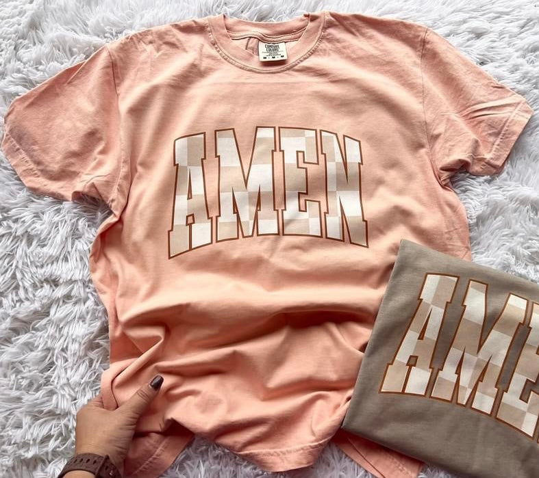 Amen Fall Checkered Tee