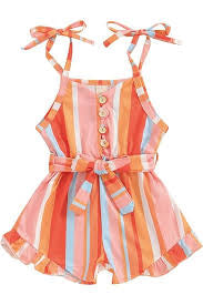 Creamsicle Orange Romper