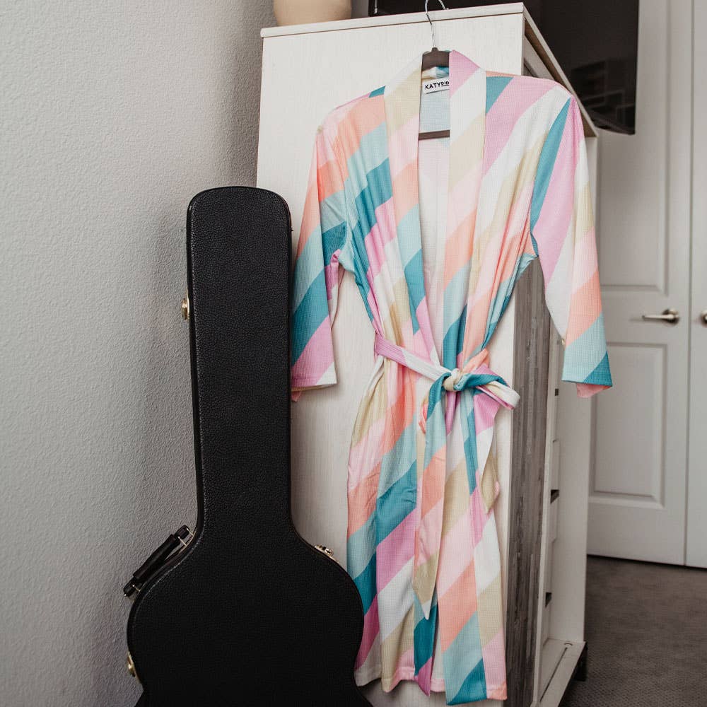 Pastel Striped Women's Robes: Pastel Stripes / M