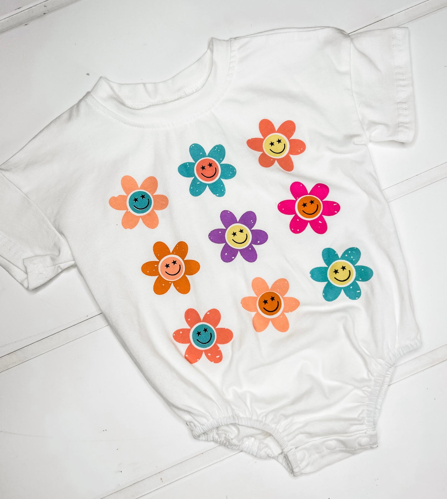 Smiley Flower Romper