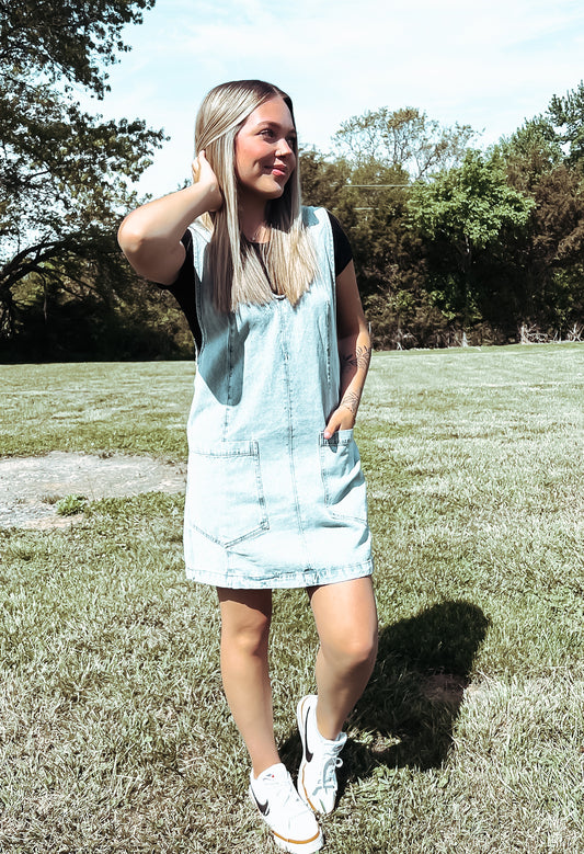 Trendy Girl Denim Dress