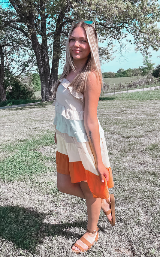 Destin Drive Ruffle Dress