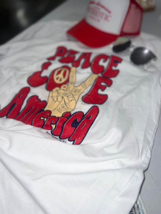 Peace Love America Tee