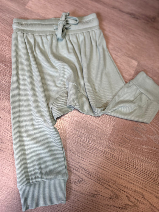 Green Ribbed Lounge Pants - Sawyer + Co.